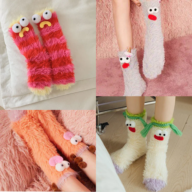 Coral velvet three-dimensional quirky socks - Image 12