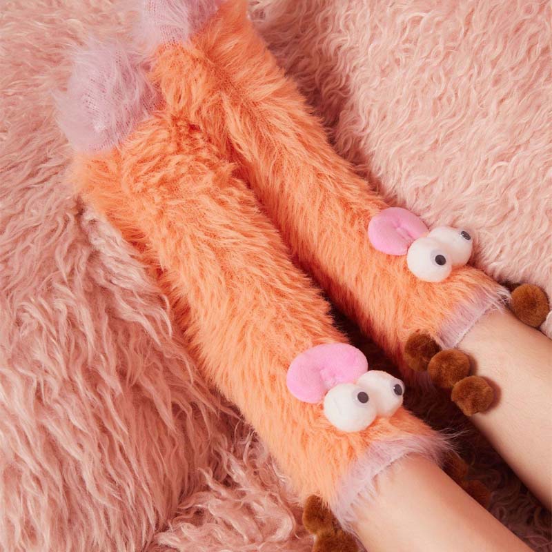 Coral velvet three-dimensional quirky socks - Image 5