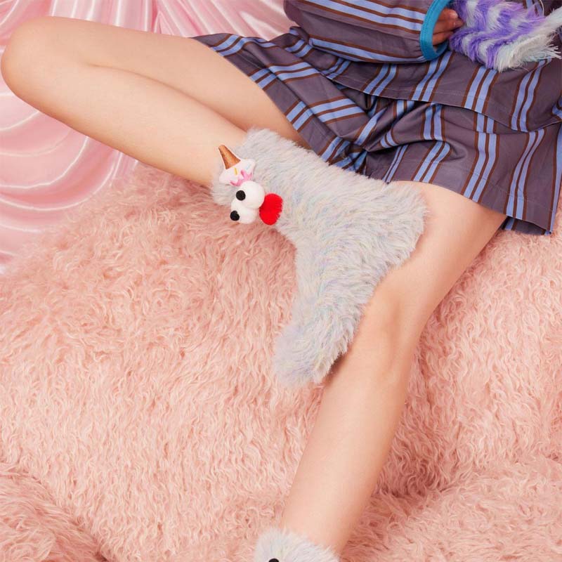 Coral velvet three-dimensional quirky socks - Image 7