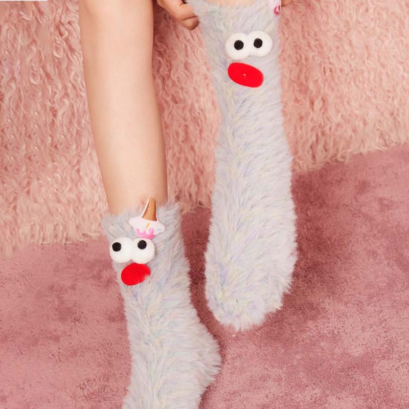 Coral velvet three-dimensional quirky socks - Image 8