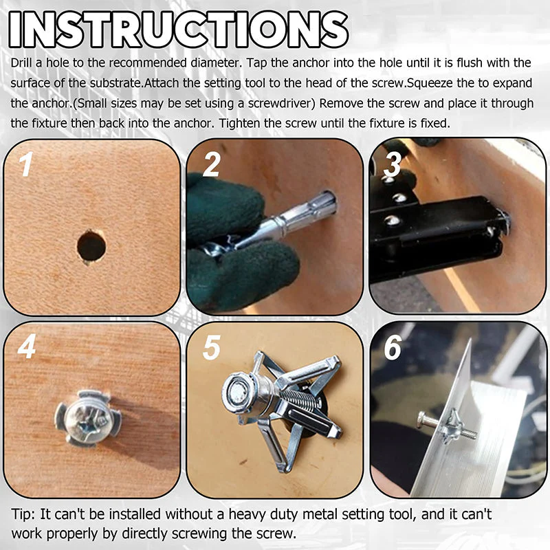 Expansion Screw Petal Nut(50 Pcs) - Image 9